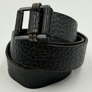 Zara Black Belt Men's Size 34/85 Adjustable Worn Well-Loved Textured 1.25"W